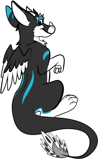 Filigree Clip Art Border - Angel Dutch Dragon Furry (500x634)