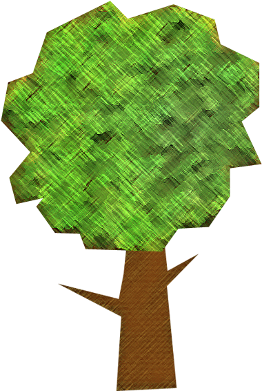 木のコラージュ風イラスト02 Origami 700x700 Png Clipart Download