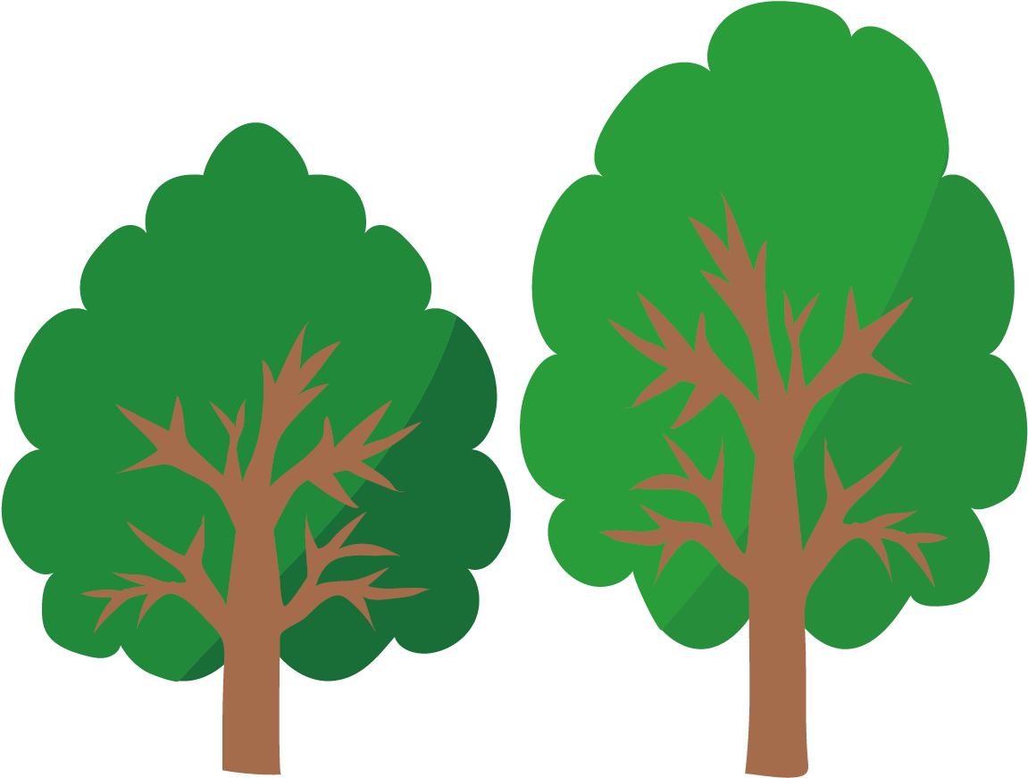 新緑♪木々（木）のイラスト - Illustration (1321x1321)