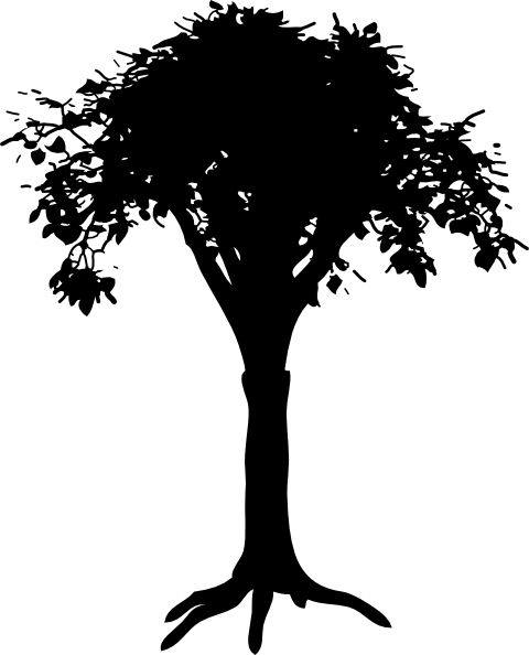 Bare Tree Paintings For Kids - Tronco De Arbol Silueta (480x594)