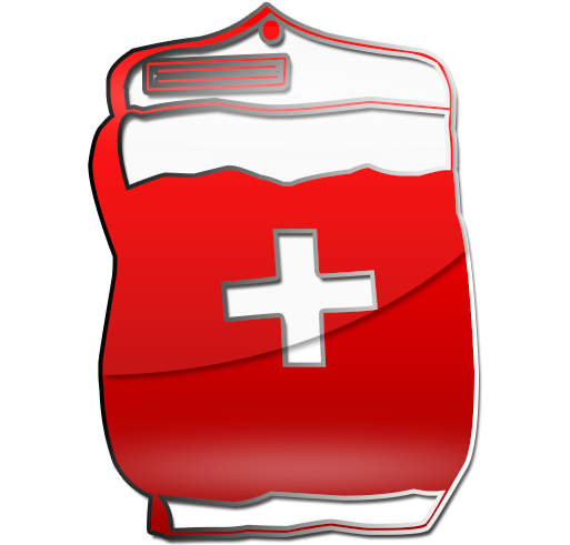 Intravenous Solution Bag Red Clip Art Image - Dentistry (512x512)