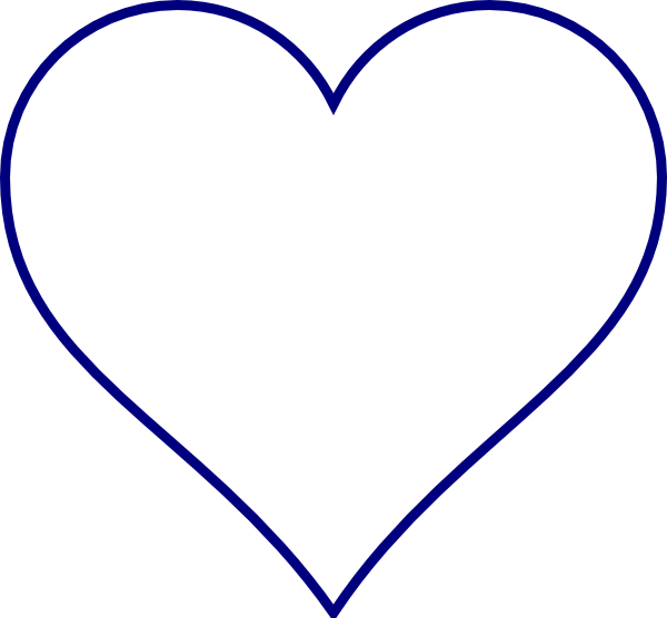 Blue Heart Clip Art At Clker Com Vector Clip Art Online - Invisible Background (600x556)