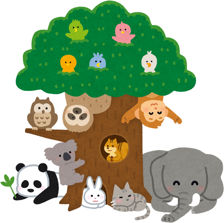 Tree Animals Group いらすと や 動物 800x800 Png Clipart Download Tree Animals Group いらすと や 動物 800x800 Png Clipart Download