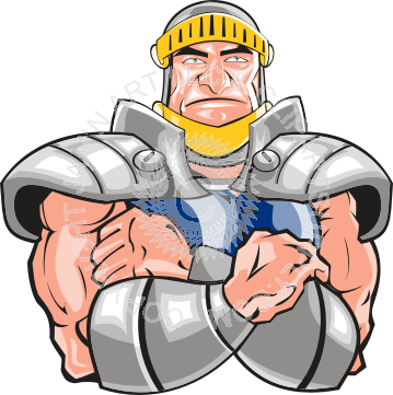 Tough Knight With Arms Crossed - Strong (359x361)