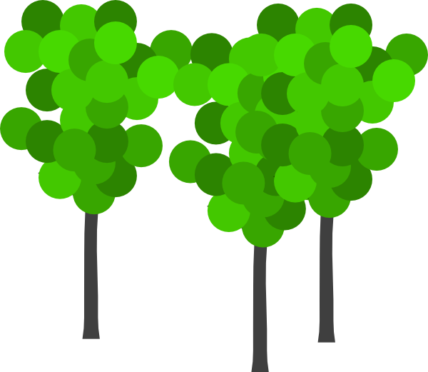 3 Trees Clip Art At Clker - Cartoon Tree (600x521)