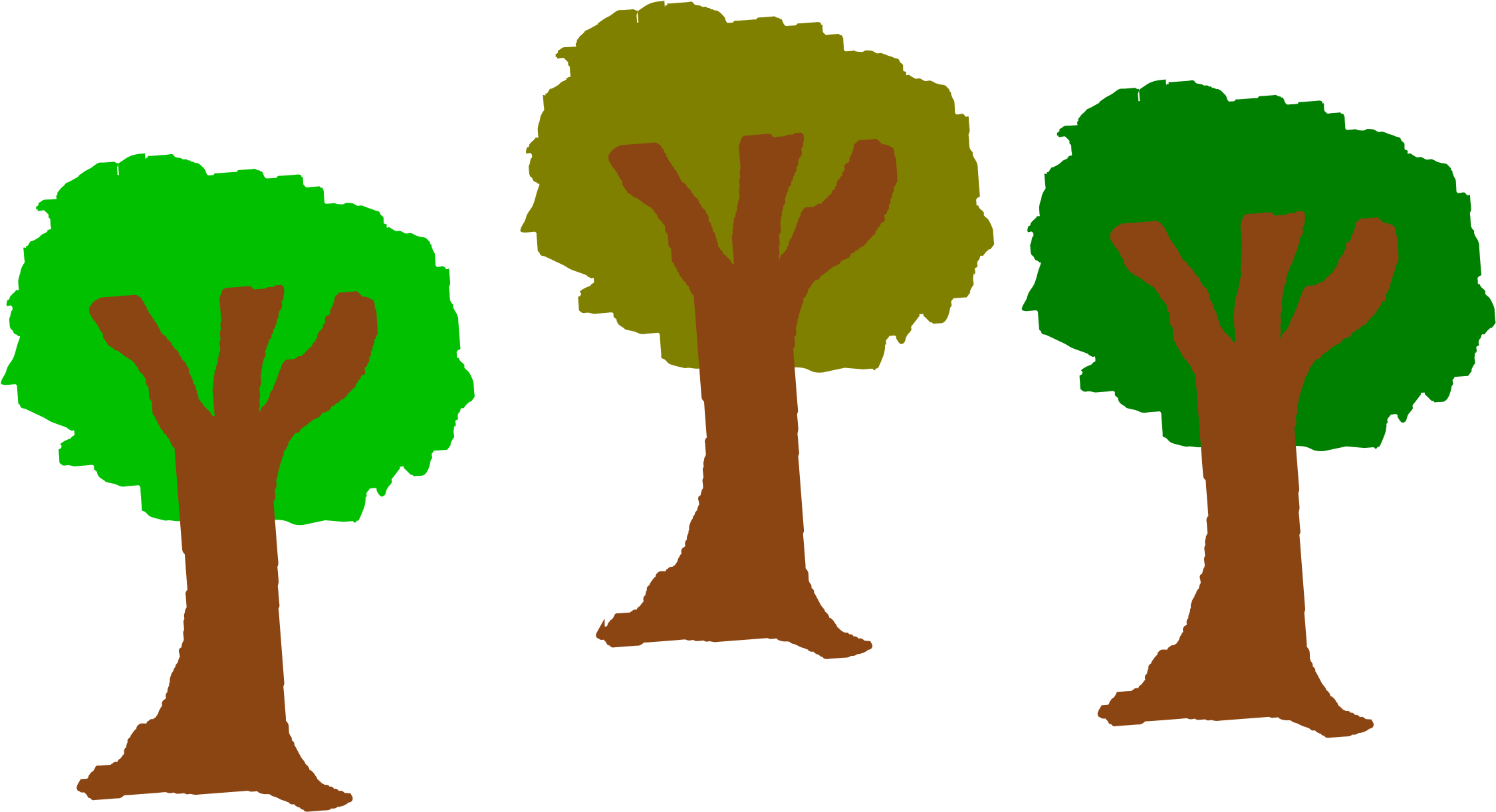 Clipart The Three Trees - Clip Art 3 Trees (2400x1697)