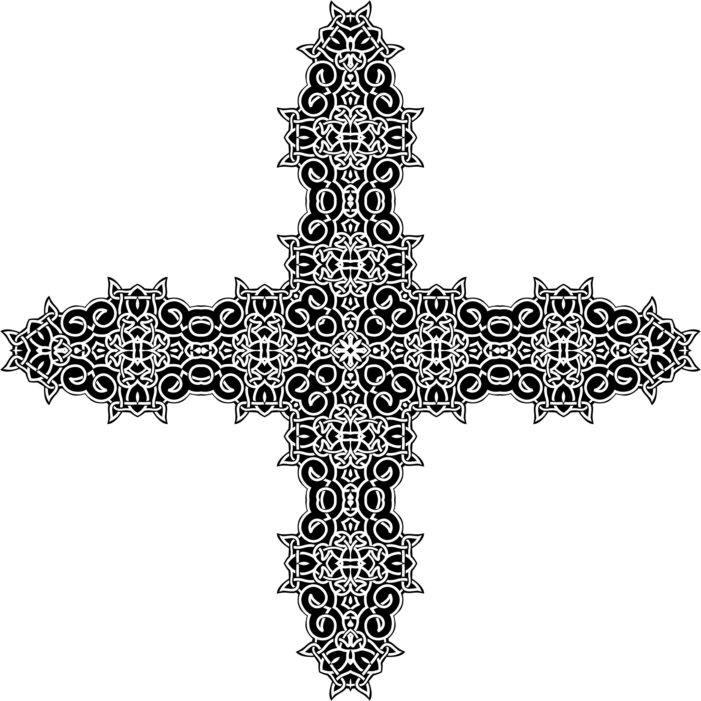 Celtic Knot Ornament Derivation Cross 2 - Celtic Knot (2338x2338)