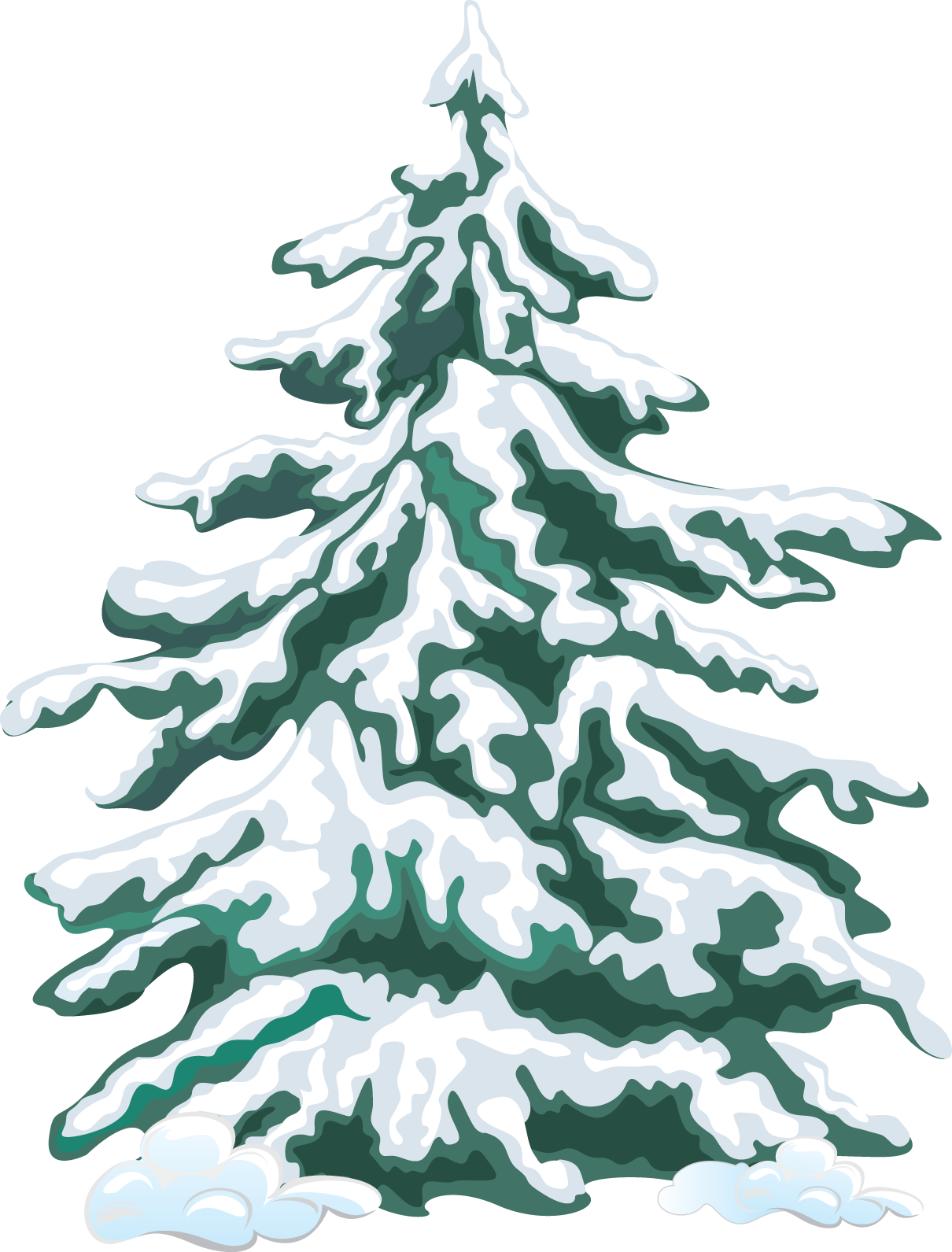 Fir Tree Clipart Group Tree - Snow Tree Clip Art (1210x1591)