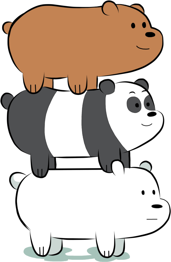 Brown Bare Tree Clipart - Grizzly Panda And Ice Bear (1280x1920)