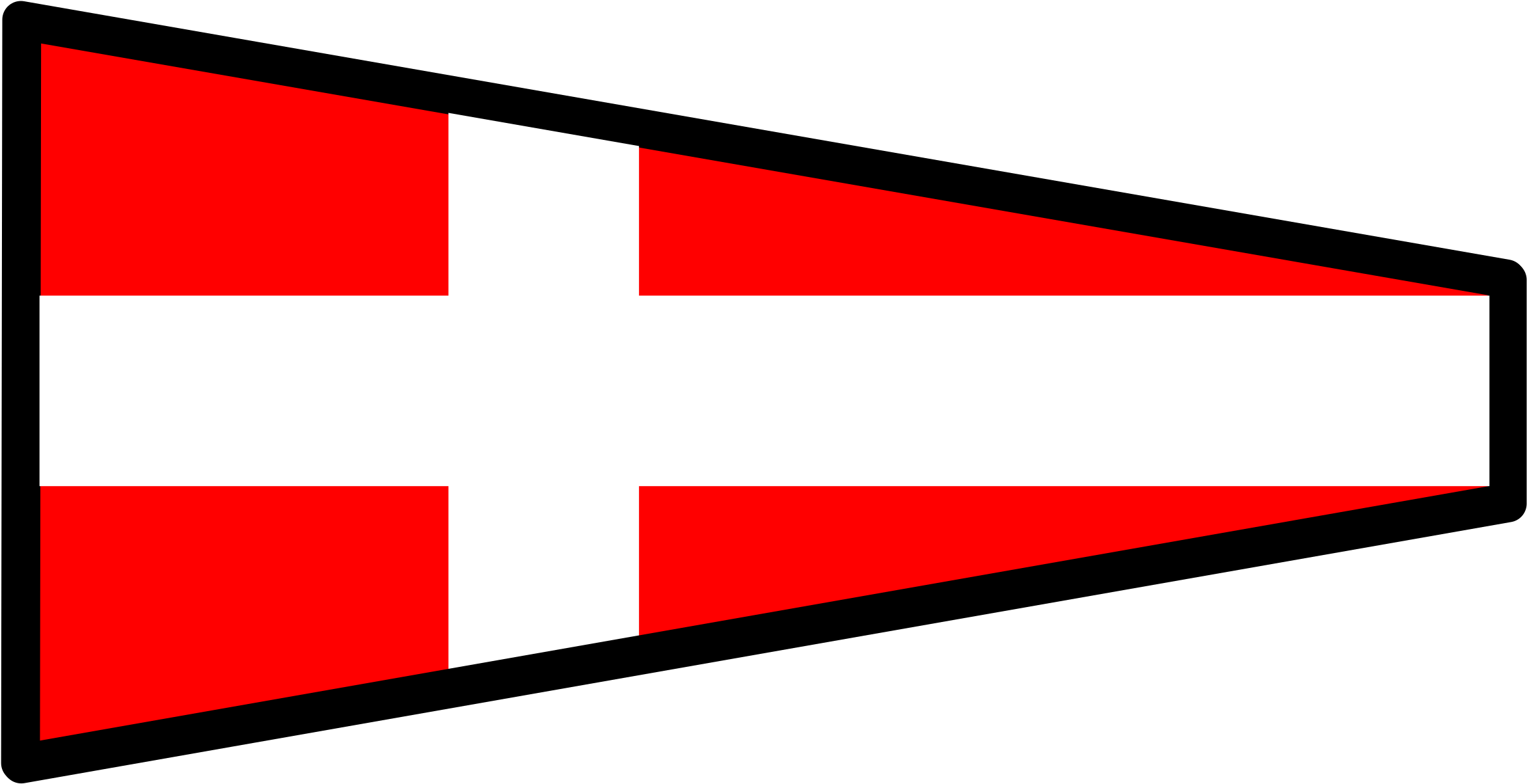 Pennon Red Flag International Maritime Signal Flags - Pennon Red Flag International Maritime Signal Flags (2400x1257)