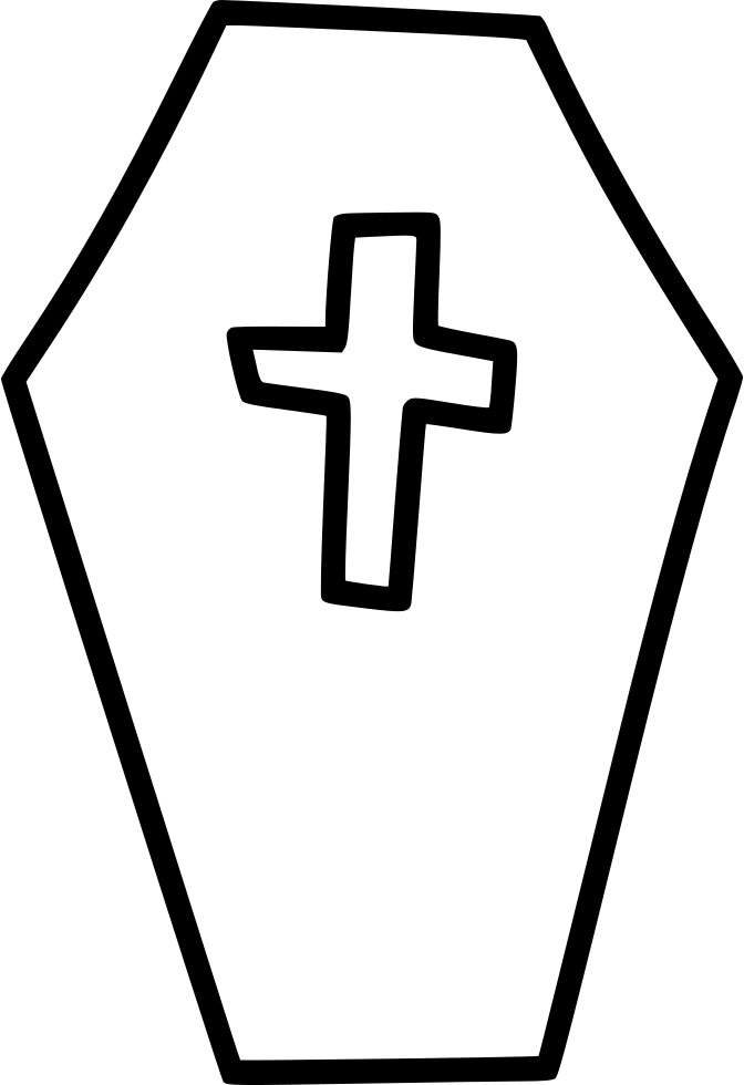 Coffin Casket Cross Comments - Cross Halloween (672x980)
