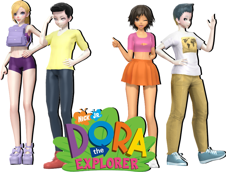 Dora The Explorer Pack Dl By Cylops2000 - Dora The Explorer Cake Toppers (6-pack) (927x708)