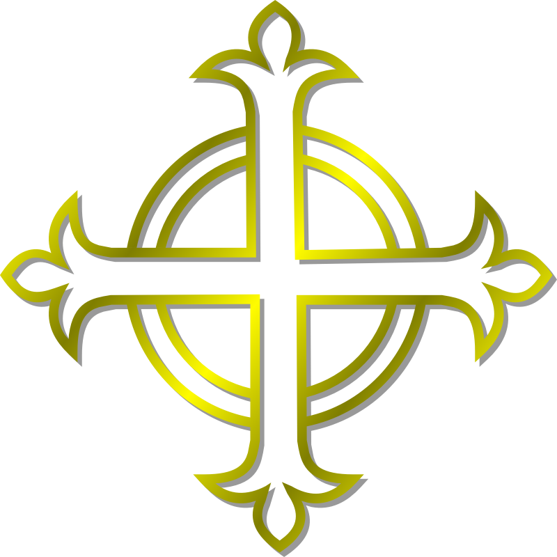 Medium Image - Gold Cross Vector Png (800x800)
