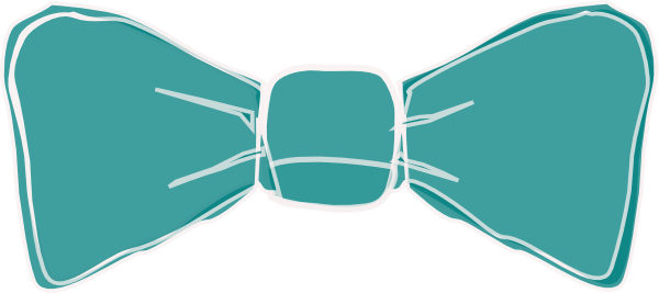 Turquoise Clipart Teal Bow - Teal Bow Tie Clipart (600x267)