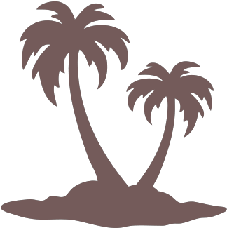 Palm Tree Island - Palm Tree Drawing Simple (349x349)