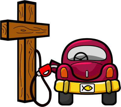 Cross Gas Station Image - Filling Station Clip Art (400x354)