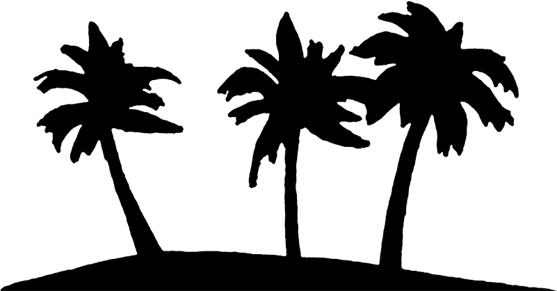 Palm Tree Clipart Black And White - Palm Tree Clipart Black And White (800x428)
