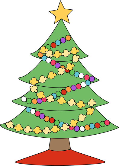 Christmas Lights Christmas Tree Clipart - Christmas Decorations Using Office Supplies (394x550)