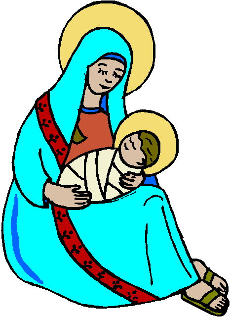 Mary Child Jesus Nativity Scene Clip Art - Mary Child Jesus Nativity Scene Clip Art (466x640)