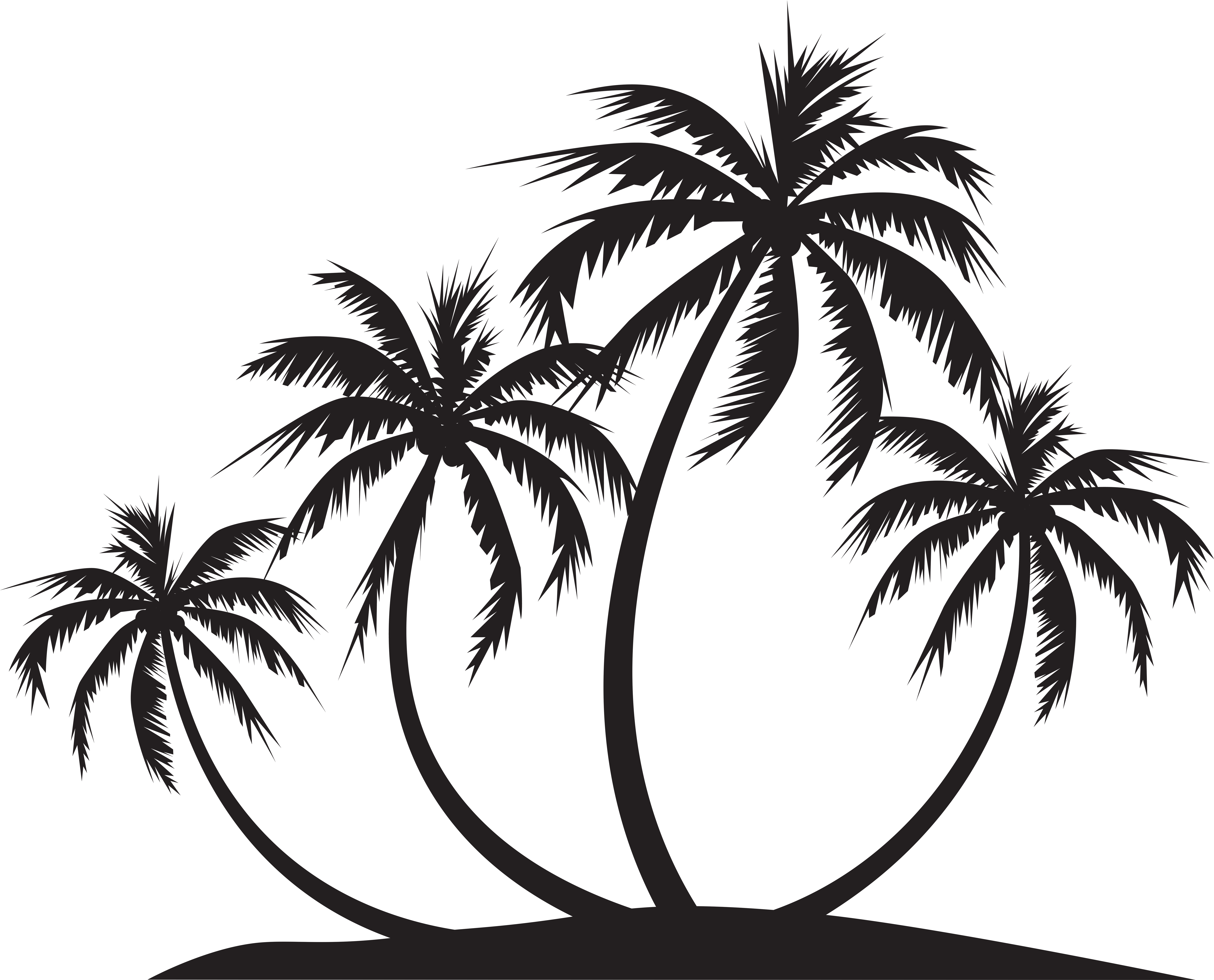 Download and share clipart about Palm Island Silhouette Png Clip Art - Palm...