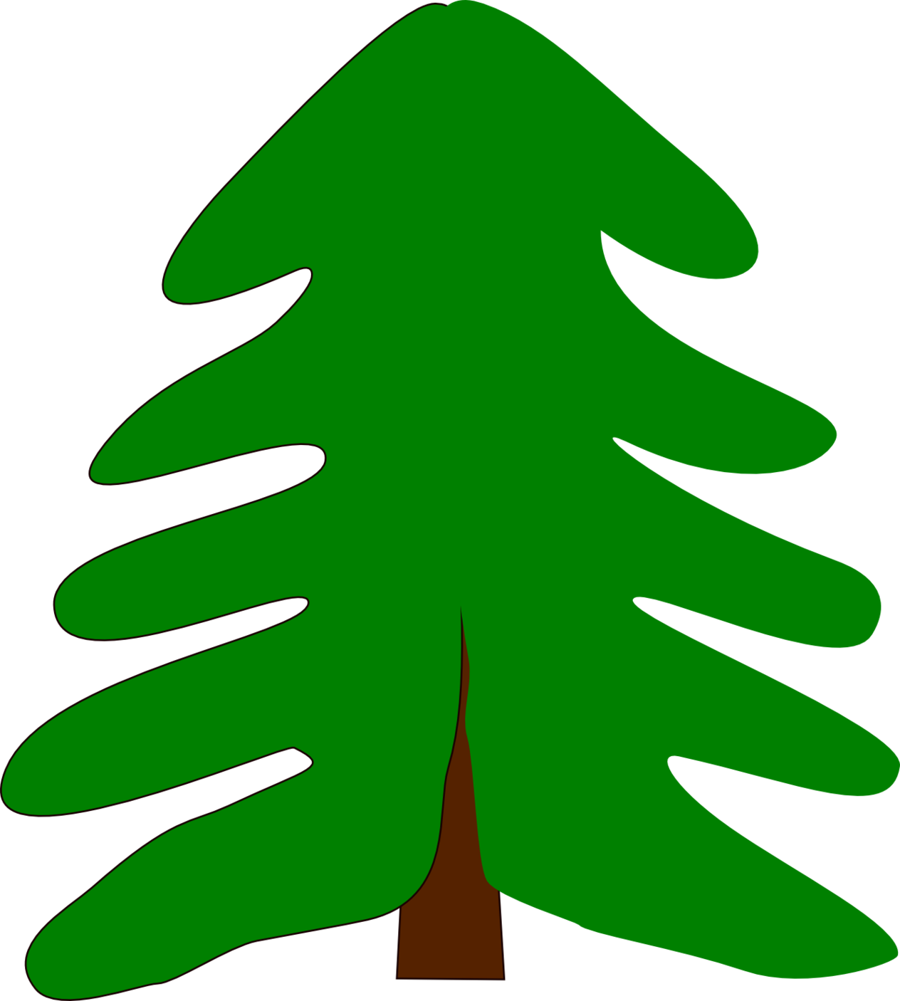 Photos Of Spruce Tree Clip Art Medium Size - Cartoons Of A Tree (1264x1406)
