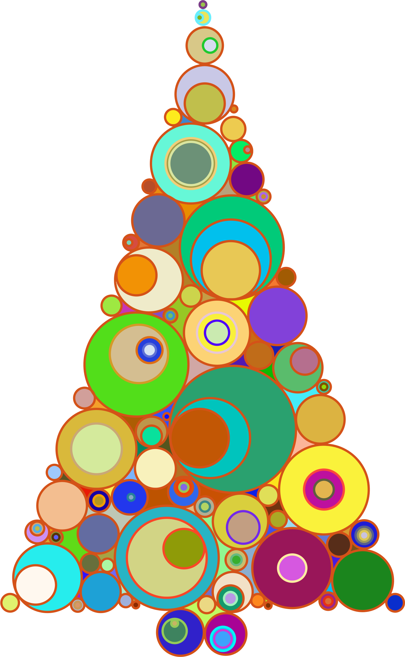 Christmas Tree Clipart Colorful - Christmas Tree Abstract Art (1411x2288)
