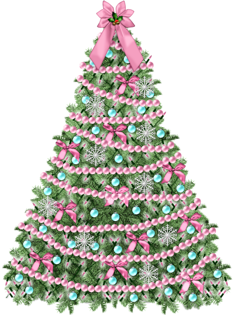 Transparent Christmas Tree With Pearls Png Picture - Portable Network Graphics (480x650)
