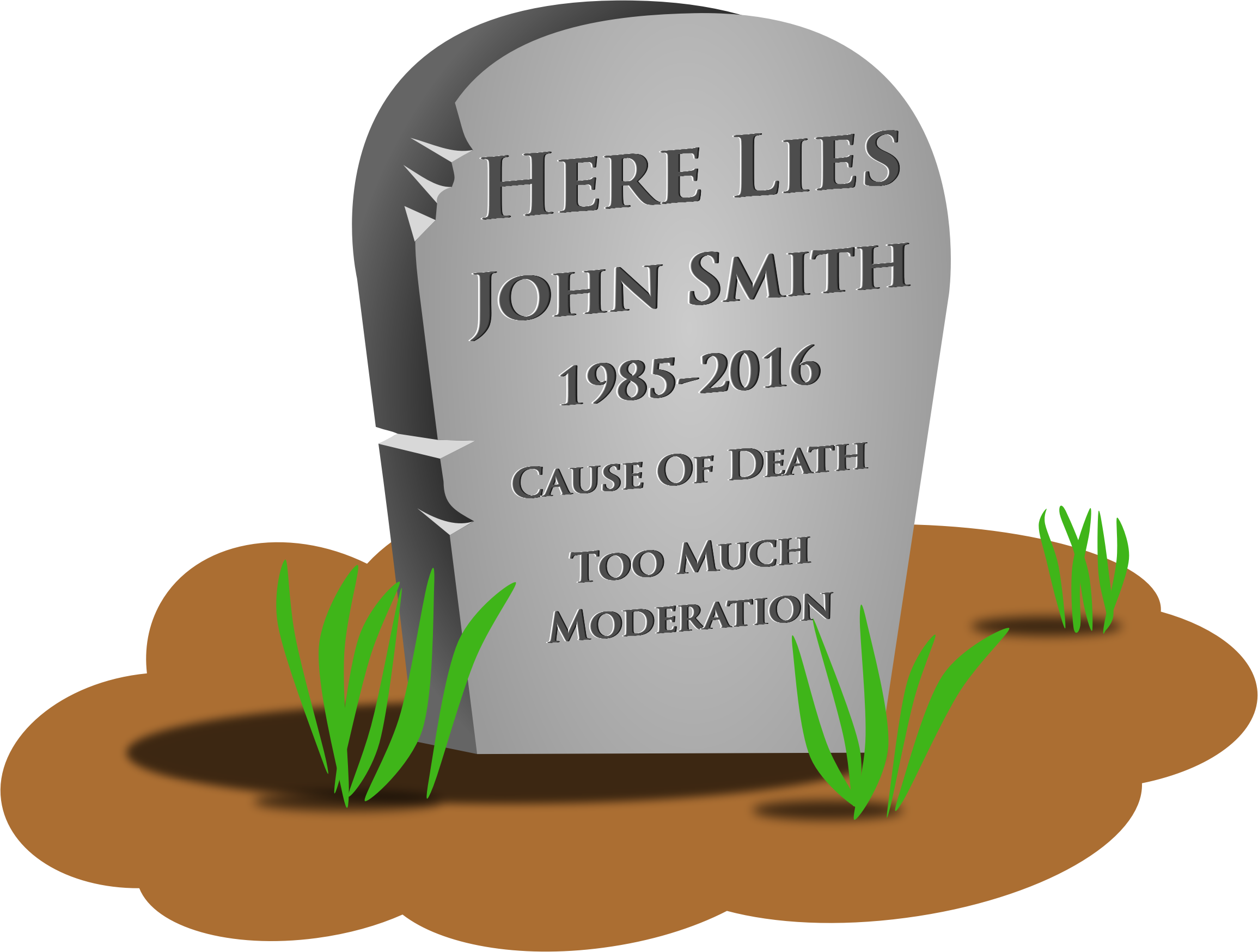Death Clipart Transparent - Gravestone Cause Of Death (2310x1750)