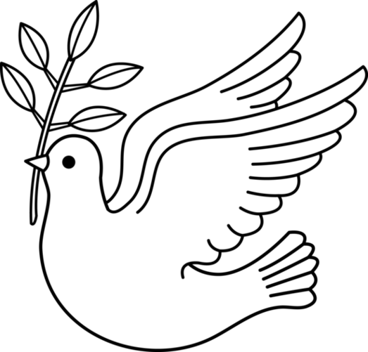 Dove Clip Art Black And White Clip Art Library - Dove Black And White Clip Art (523x501)