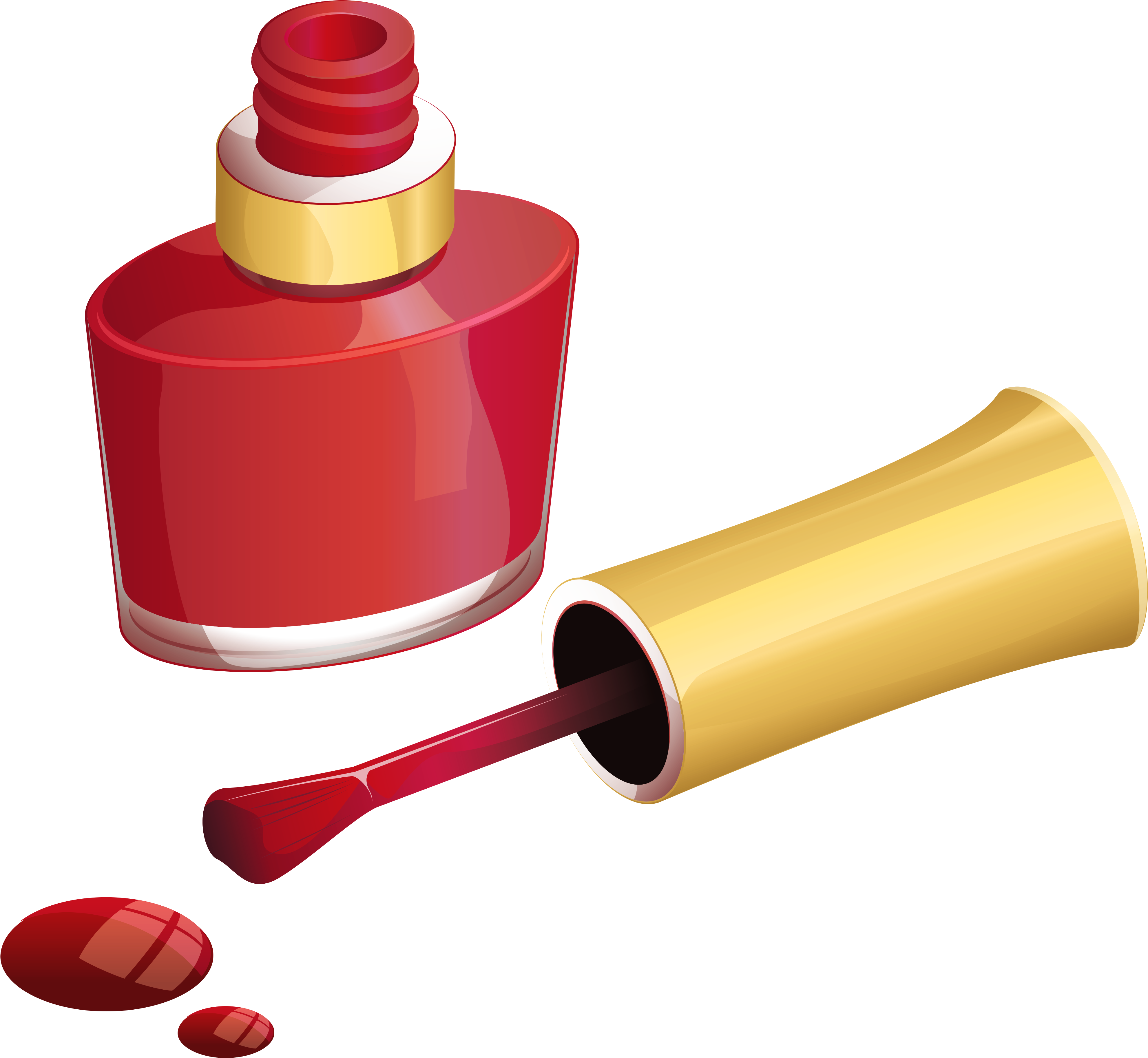 Red Nail Polish Png Clipart Picture - Nail Polish Clipart (4121x3884)