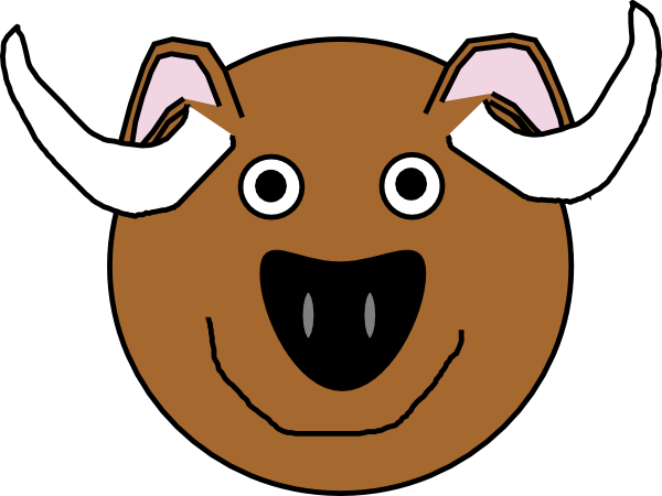 Oxen Clipart - Stable - Cartoon Face Of Ox (600x450)