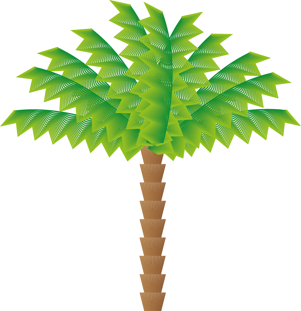 Indesign - Palm Tree Clip Art (1025x1059)