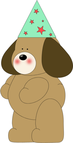 Birthday Dog Party Hat - Dog With Hat Clipart (250x484)