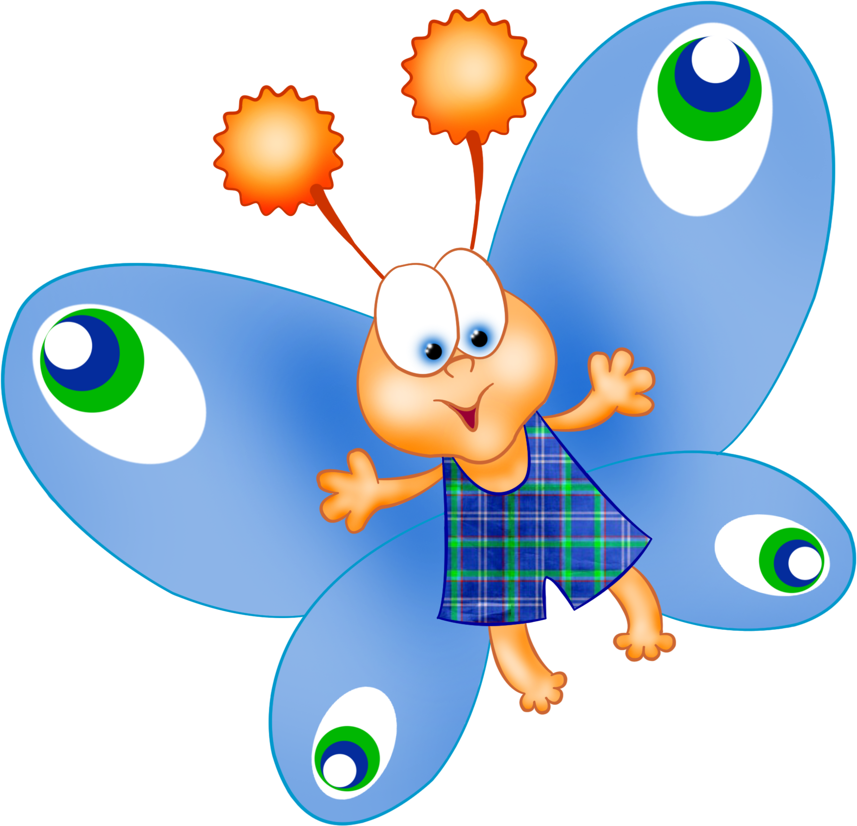 Детский Сад - Google Търсене - Butterfly Cartoon Clipart Cute (1748x1680)