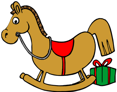 Toys Christmas Image Free Public Domain Clip Art Png - Cavalo De Pau Png (400x317)