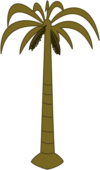 Coconut Palm Tree Clip Art At Clker - Palm Tree Clip Art (384x596)