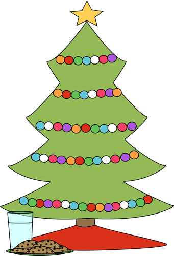 Christmas Tree With Cookies And Milk - Christmas Tree (341x500)