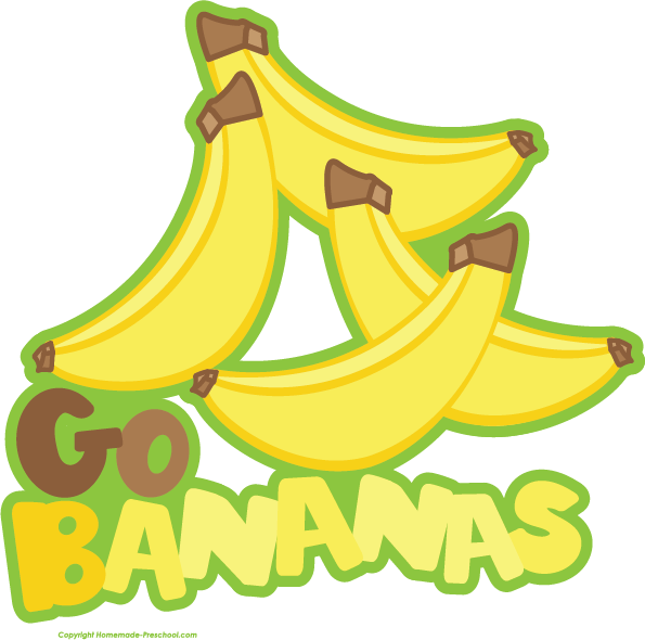 Banana Free Fruit Clipart Clipartcow - Go Bananas Clipart (595x590)