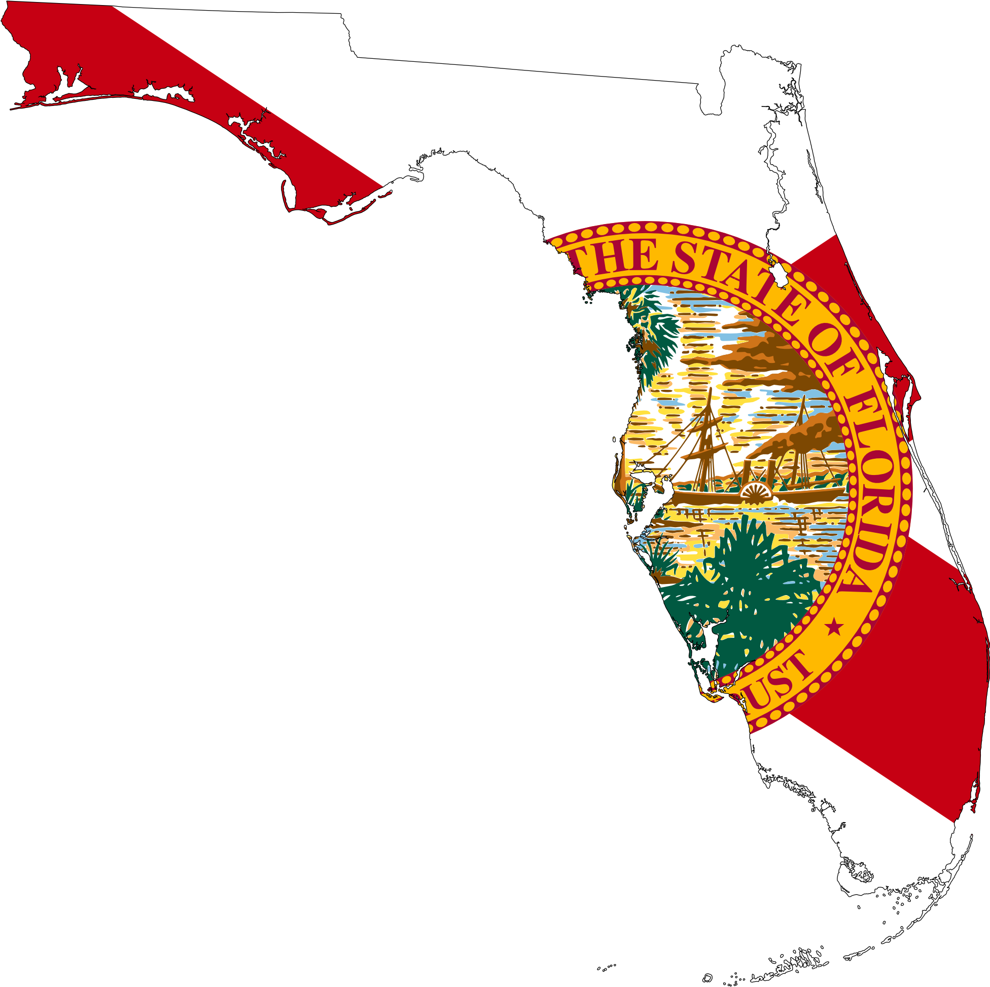 Florida Clipart Free Clipart Images - Florida Flag In Florida (1969x1963)