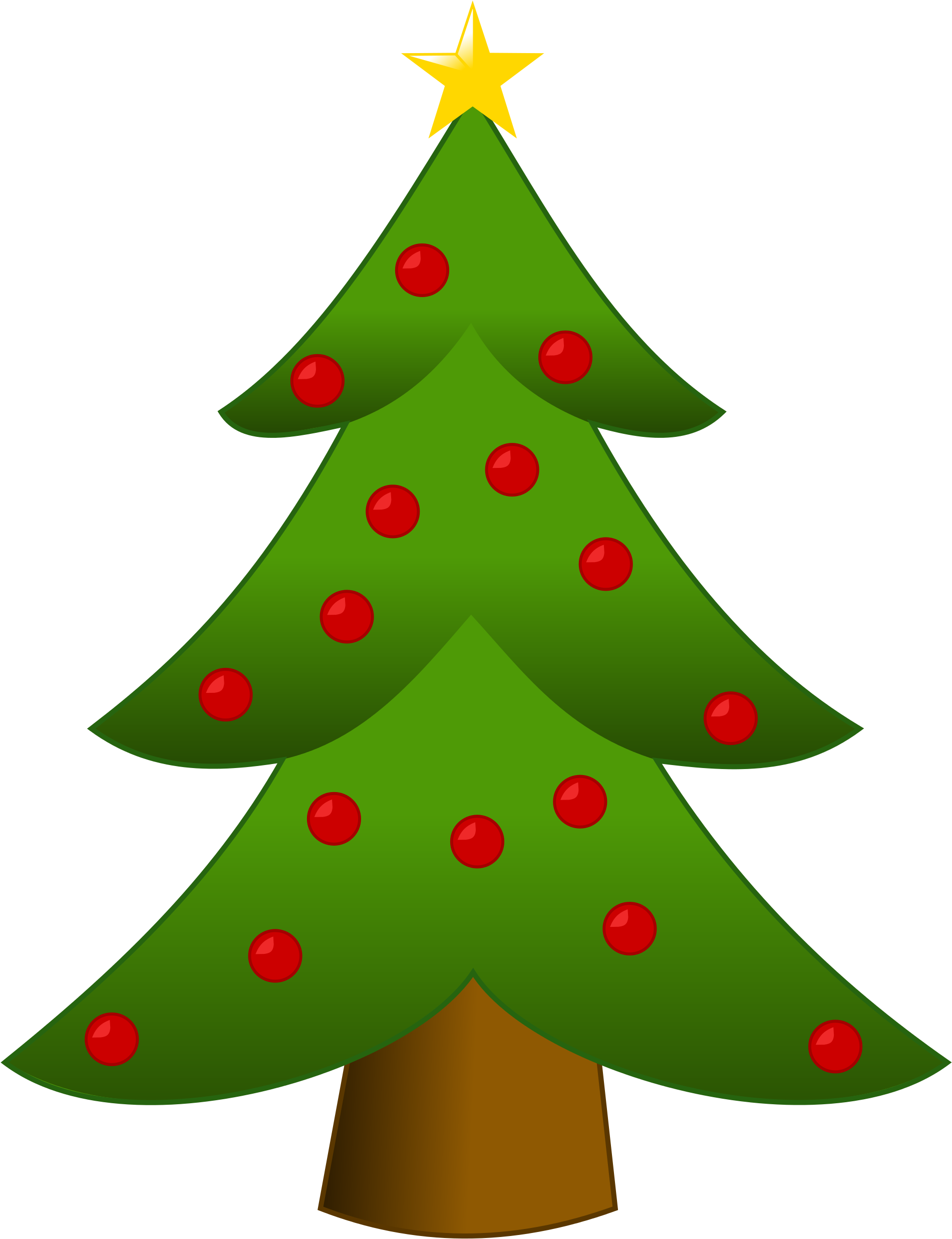 Christmas Tree Clipart 25, - Cute Christmas Tree Drawing (2000x2549)