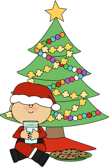Primitive Christmas Tree Clipart - Christmas Tree Santa Clipart (359x550)