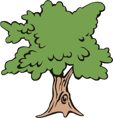 Downs Tree Service - Short Tree Clipart (386x400)