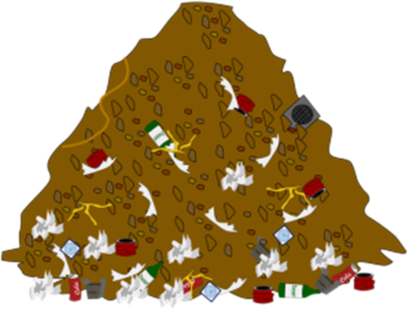Euro Dirt - Pile Of Trash Clipart (900x693)