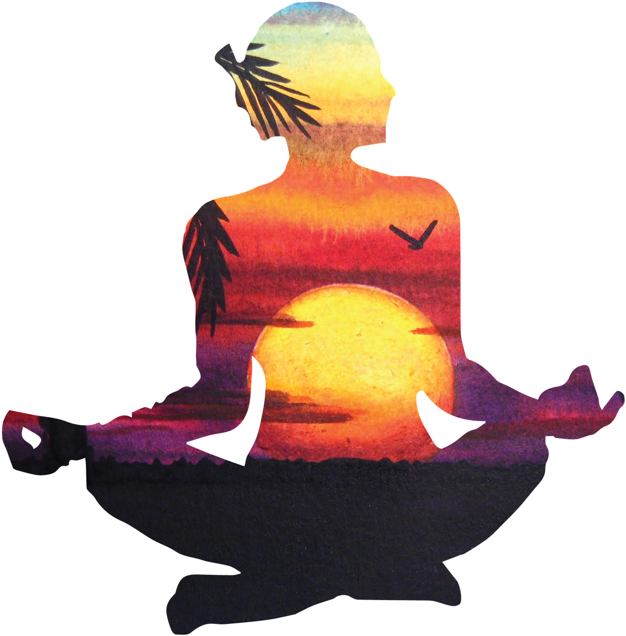 Yoga Meditation Vriksasana Clip Art - Yoga Meditation Vriksasana Clip Art (1600x1600)