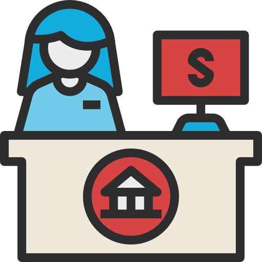 Insurance Customer Service - Teller Icon Png (512x512)