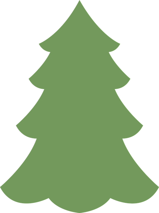 Xmas Tree Silhouette 17, - Christmas Tree Illustration Png (537x720)