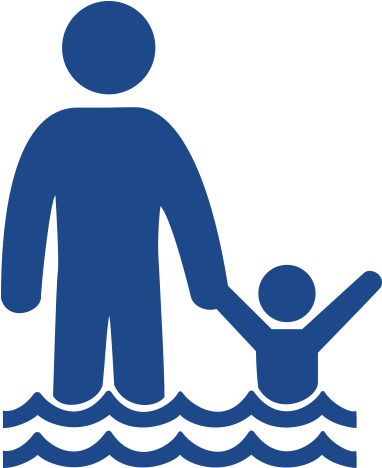 Parent & Child - Clipart Child And Parent Swimming (500x500)