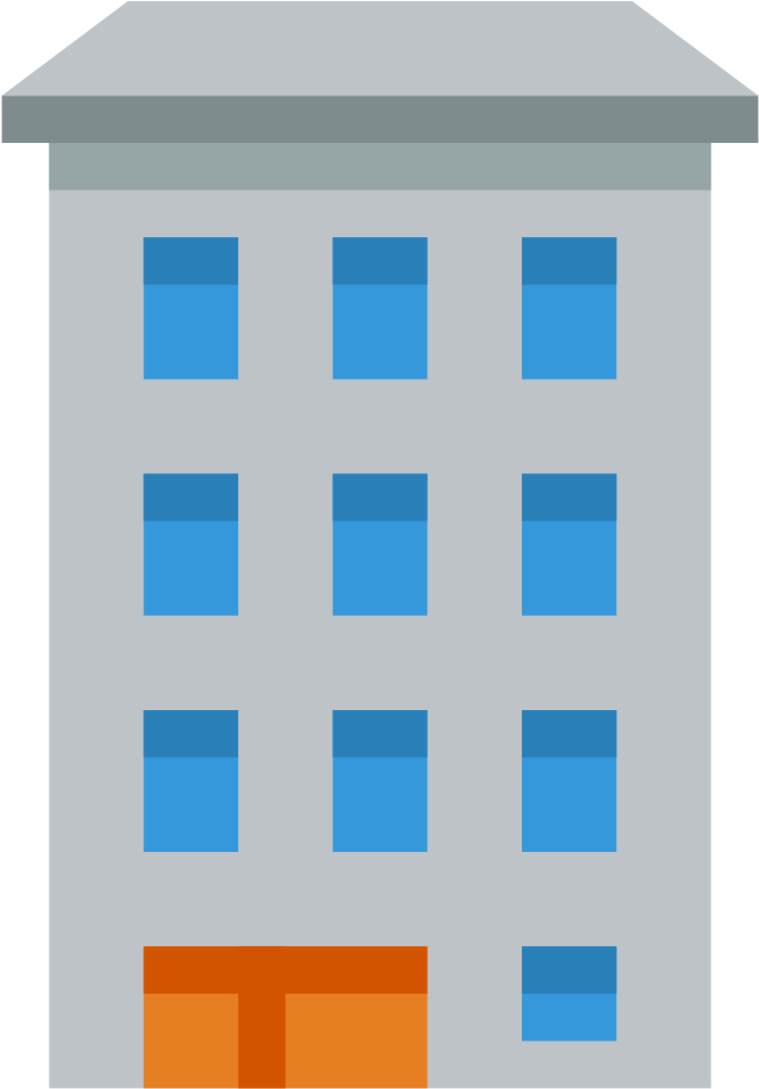Shop Front Icon Clip Art At - Flat Building Icon (1024x1024)