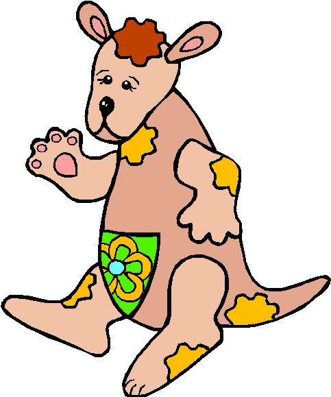 Kangaroos - Cartoon (490x592)