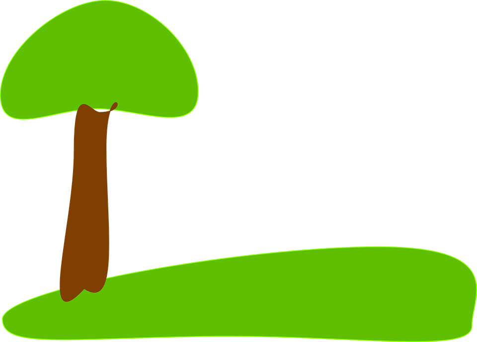 Tree Service Cliparts 25, Buy Clip Art - Tree And Grass Cartoon (960x688)